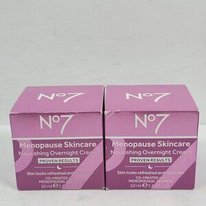 No7 Menopause Skincare Nourishing Overnight Cream 50ml Set of 2 NIB